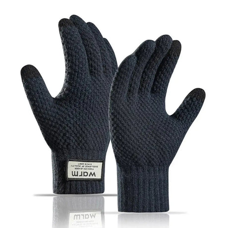 Thermal Winter Gloves For Men Thickened Warm Fleece Lined Anti-Slip Touch Screen Thermal Windproof Cycling Gloves Beargoods