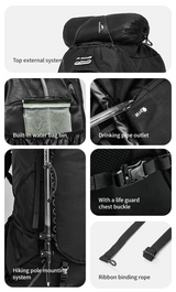Naturehike 70L Hiking Backpack with Rain Cover Multifunctional Mountaineering Bag Outdoor Rucksack for Travel Trekking Camping Beargoods
