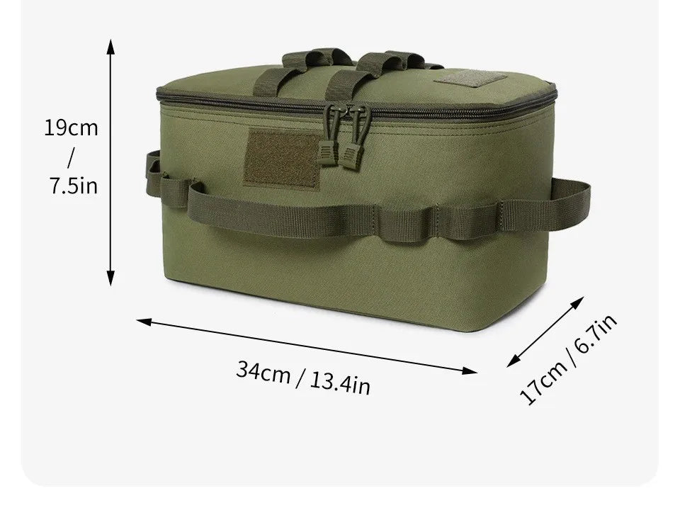 Outdoor Camping Gas Tank Storage Bag Large Capacity Ground Nail Tool Bag Gas Canister Picnic Cookware Utensils Kit Bag Beargoods