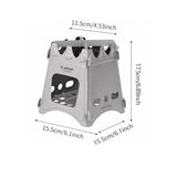 Tiartisan Titanium Outdoor Foldable Wood Stove Hiking Picnic Ultralight Portable Fire Burner Stove Multi-purpose Camping gear Beargoods