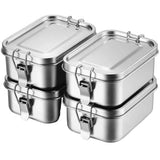 Stainless Steel Bento Box Metal Lunch Box Food Storage Containers with Lockable Clips Lunch Snack Boxes for Work,School Beargoods