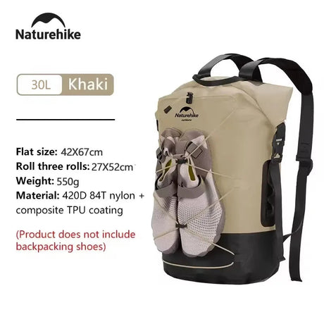 Naturehike Outdoor Waterproof Bag Wet & Dry Separation Outdoor Portable 20-40L Large Capacity Trail Bags Diving Backpack Beargoods