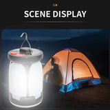 Ultra-Bright Rechargeable LED Camping Lantern Solar Portable Lanterns With Power Bank Hands-Free Emergency Lamp Hiking/Fishing Beargoods