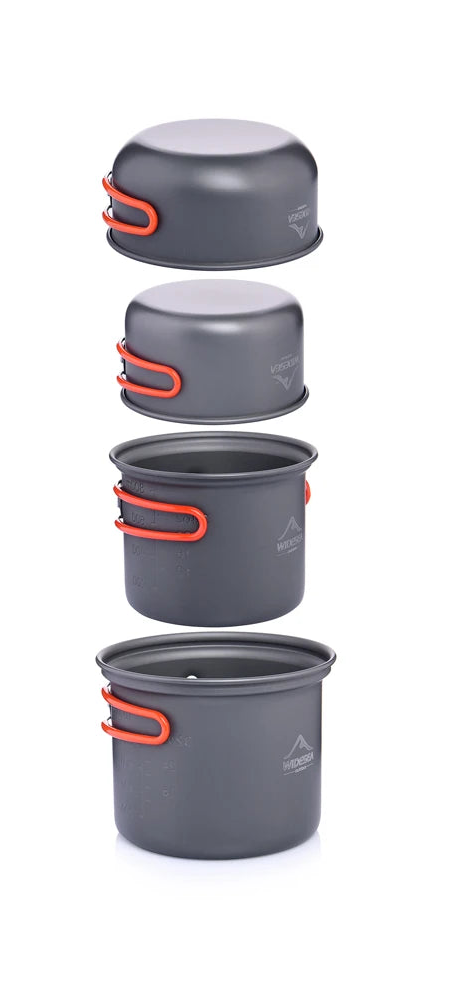 Non-stick Pots Pans Portable Outdoor Camping Hiking Cooking Set Cookware travel tableware Beargoods
