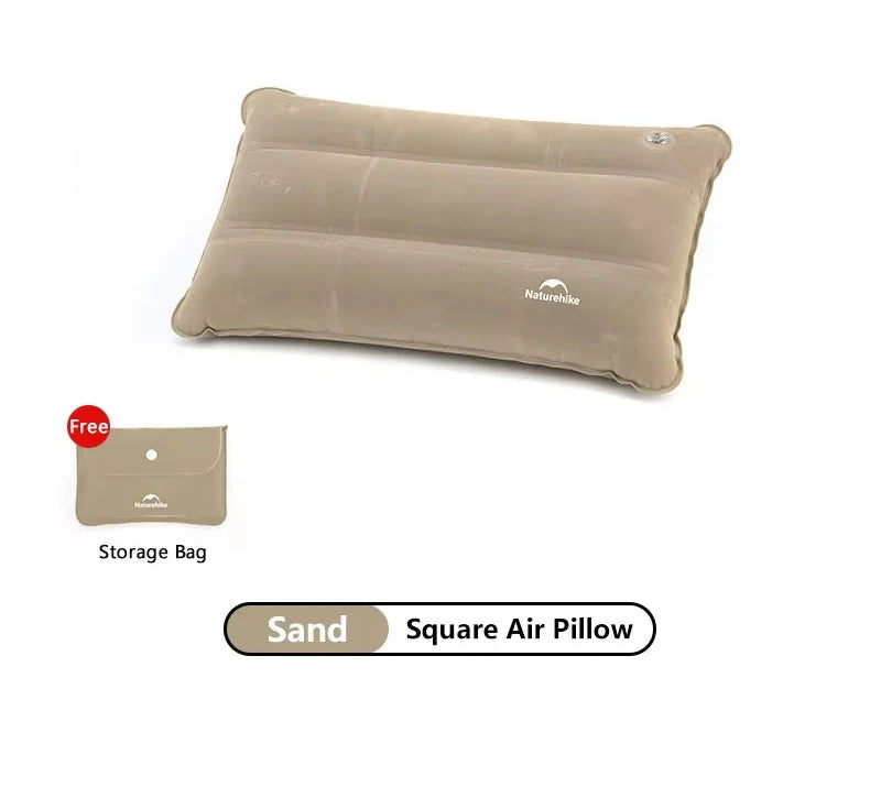 Naturehike Square Inflatable Pillow Outdoor Camping Hiking Ultralight Travel Portable Airplane Folding Pillows Soft Comfortable Beargoods
