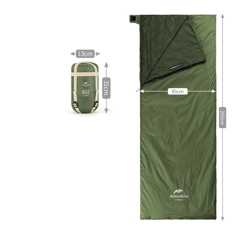 Naturehike LW180 Sleeping Bag Ultralight Cotton Spring Summer Lazy Bag Outdoor Hiking Camping Sleeping Bag Beargoods