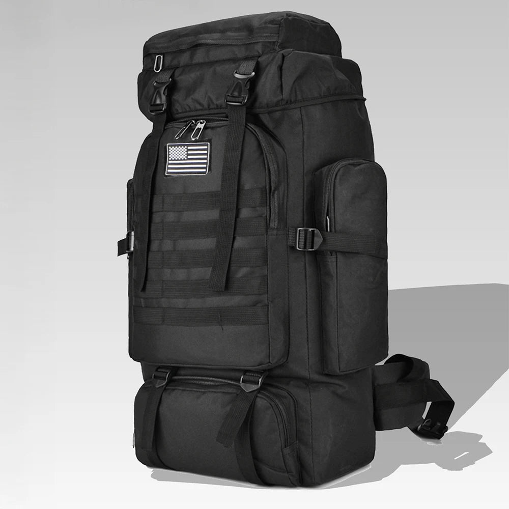 80L/100L  Mountaineering Bag Climb Bag Tactical Backpacks Large Backpack Outdoors Hiking Camping Travel Bags Beargoods