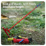 4Pcs Outdoor Guy Lines Tent Cords Reflective Camping Rope with Aluminum Guylines Adjuster Tensioner Pouch for Tent Tarp Canopy Beargoods