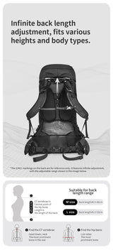 Naturehike 70L Hiking Backpack with Rain Cover Multifunctional Mountaineering Bag Outdoor Rucksack for Travel Trekking Camping Beargoods