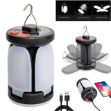 Ultra-Bright Rechargeable LED Camping Lantern Solar Portable Lanterns With Power Bank Hands-Free Emergency Lamp Hiking/Fishing Beargoods