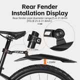 WEST BIKING Bicycle Fenders 26/27.5/ 29 inch Mountain Bike Front Rear Tire Bike Mudguard Lengthen Wheel MTB Quick Release Fender Beargoods