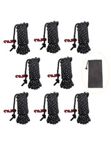 Camping Rope Reflective Outdoor Guy Lines with Aluminum Guyline Adjuster Tensioners Tent Tie Downs for Hiking Backpacking Tarp Beargoods