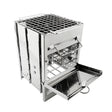 Square Wood Burning Camping Stove Outdoor Survival BBQ Mini Grill BBQ Outdoor Camping Firewood Folding BBQ Picnic Stove Beargoods