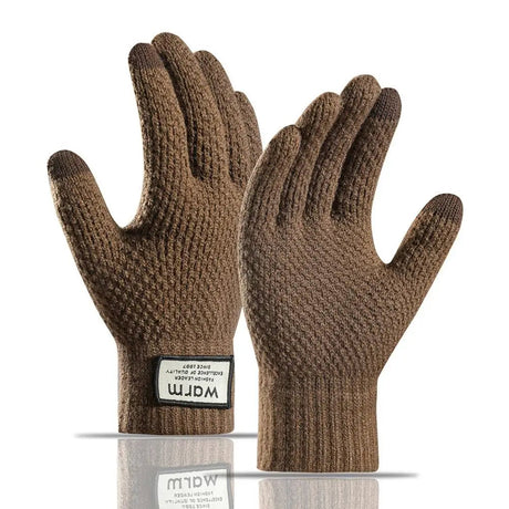 Thermal Winter Gloves For Men Thickened Warm Fleece Lined Anti-Slip Touch Screen Thermal Windproof Cycling Gloves Beargoods