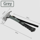 Portable Carbon Steel Camping Tent Hammer Multifunction Tool - Peg Stake Puller Mallet Awning Canopy Remover Extrator Beargoods