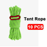 4M Durable Tent Rope Luminous High Reflective Tent Rope with Buckle Multi-Function Sturdy Tent Rope for Outdoor/Beach/Camping Beargoods
