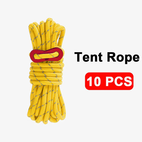 4M Durable Tent Rope Luminous High Reflective Tent Rope with Buckle Multi-Function Sturdy Tent Rope for Outdoor/Beach/Camping Beargoods