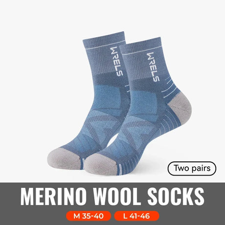 WRELS 1/2/3pairs Merino Wool Socks Thermal Warm Winter High Elastic Thick Hiking Socks Moisture Absorption Wool Sports Socks Beargoods