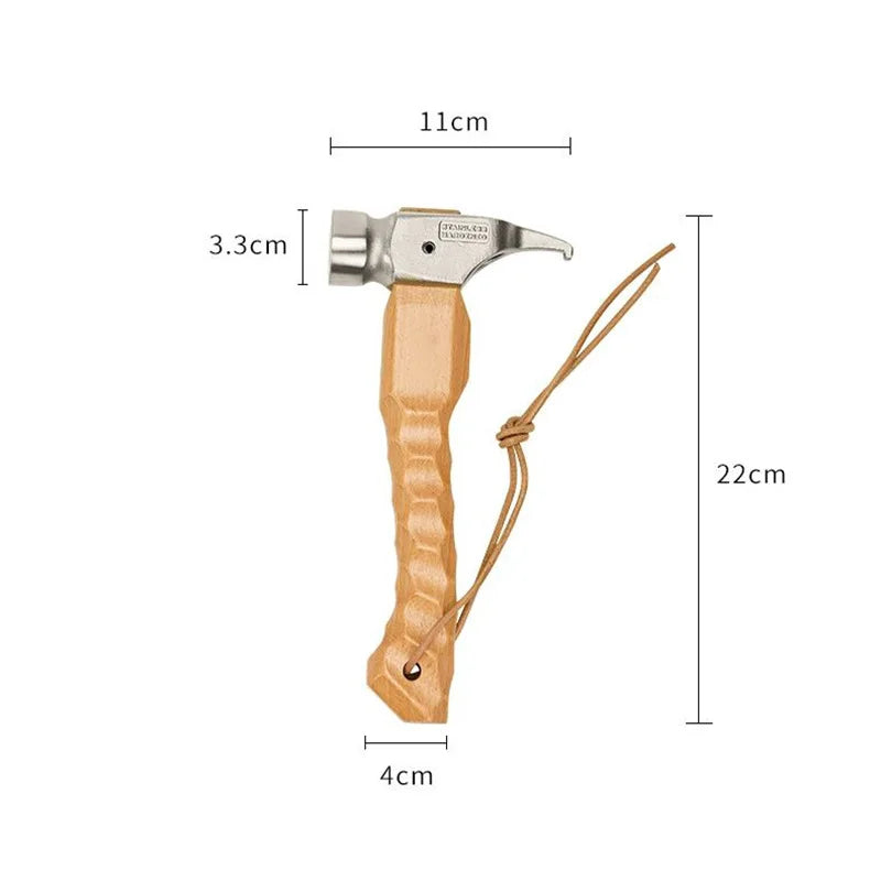 mutifunction stainless steel copper claw hammer for tent pulling out nail camping working hiking tools accessories out door Beargoods