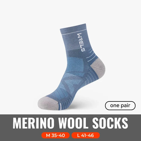 WRELS 1/2/3pairs Merino Wool Socks Thermal Warm Winter High Elastic Thick Hiking Socks Moisture Absorption Wool Sports Socks Beargoods