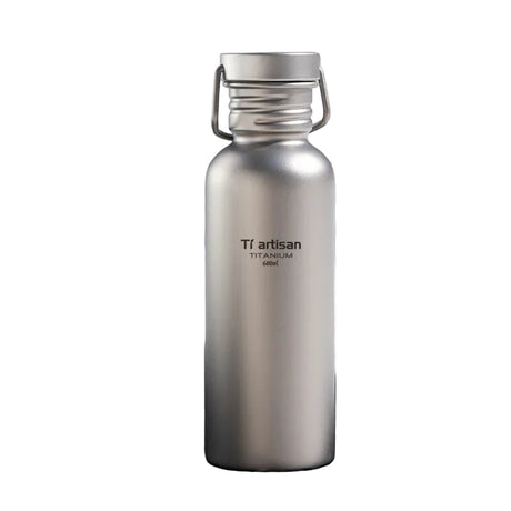 Tiartisan Pure Titanium Ultralight Sports Canteen with Storage Pouch Outdoor Camping Leak-Proof Portable Cycling Water Bottle Beargoods