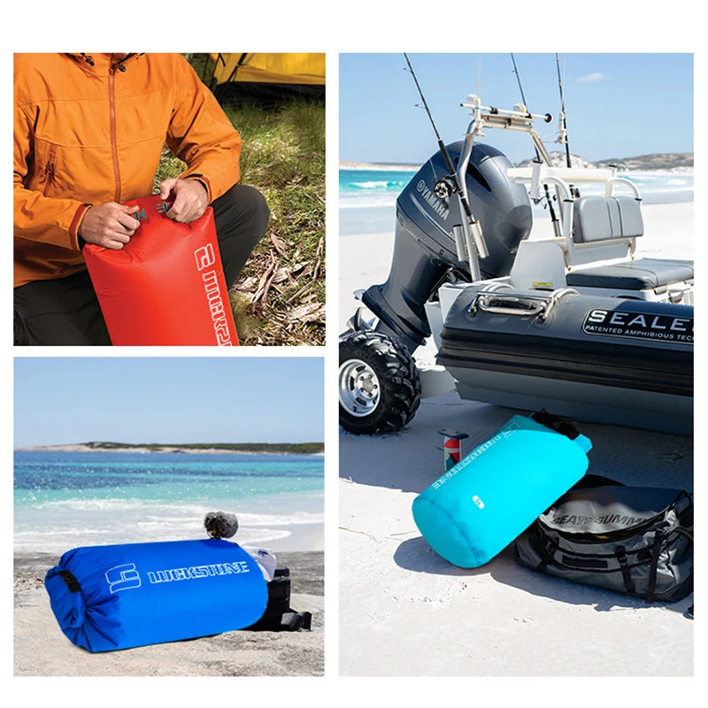 3/5/8/12/15/25/35/75L Waterproof Dry Bag Sack Ultralight Drifting Swimming Clothes Storage Bag Rafting Kayaking Sport Bag Beargoods