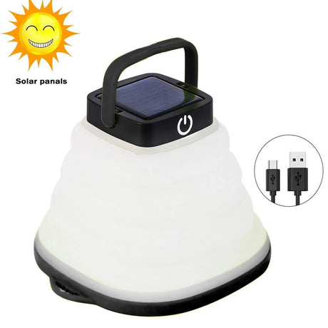 IP68 Portable Lantern Collapsible Camping Light Solar Tent Lighting Outdoor USB Rechargeable Light Waterproof LED Fishing Lamp Beargoods