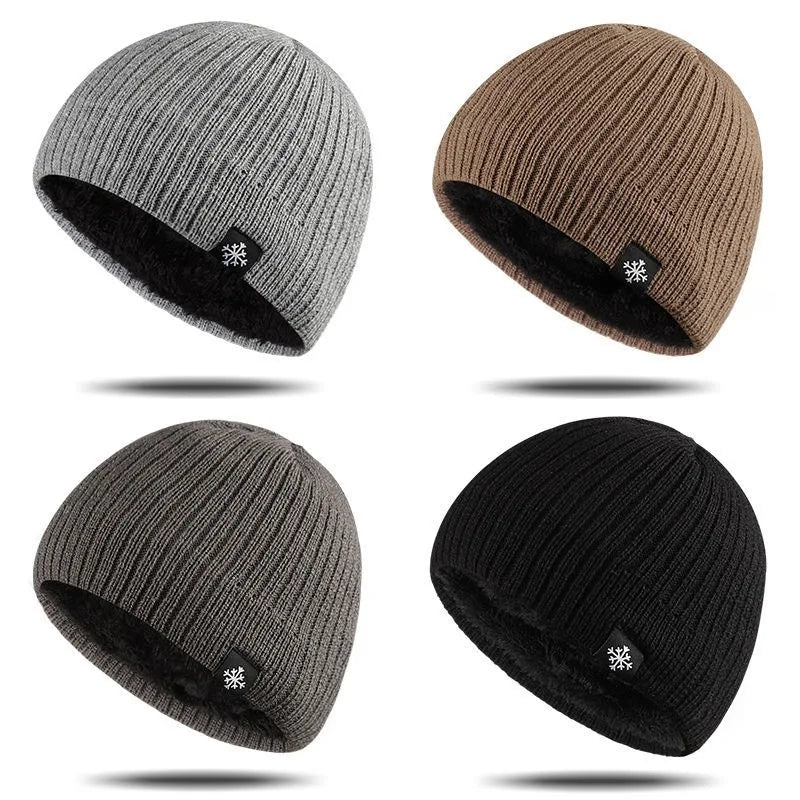 Autumn/Winter Fleece Thick Knitted Thermal Blend Hat Beargoods
