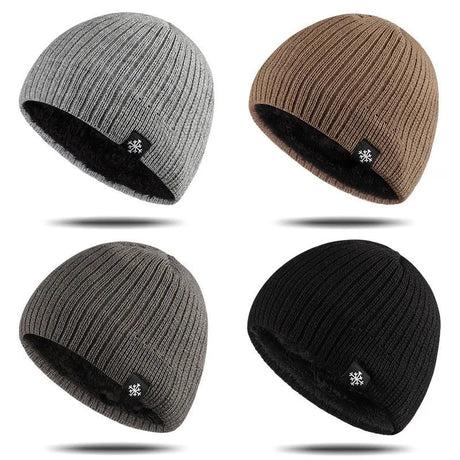 Autumn/Winter Fleece Thick Knitted Thermal Blend Hat Beargoods