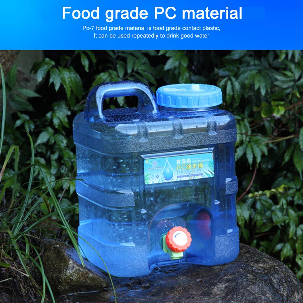 7.5/10/15L Drinking Water Container with Spigot Leakproof Camping Water Tank Large Capacity Water Storage Carrier for Hiking Car Beargoods