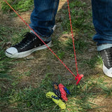 4Pcs Outdoor Guy Lines Tent Cords Reflective Camping Rope with Aluminum Guylines Adjuster Tensioner Pouch for Tent Tarp Canopy Beargoods