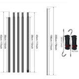 2m Telescopic Tent Poles Set of 2 Lightweight Adjustable Trekking Camping Collapsible Poles for Walking Canopy Hiking Beargoods