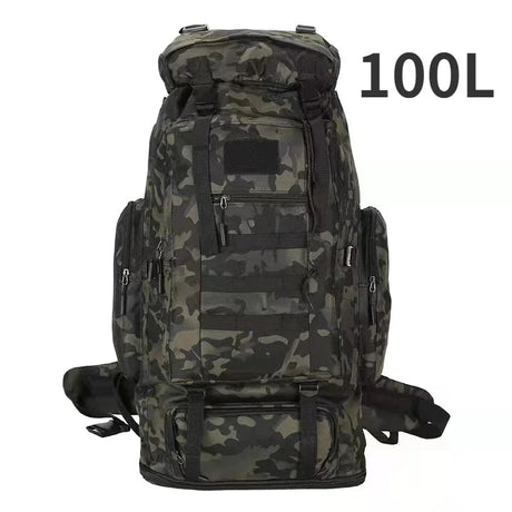 80L/100L  Mountaineering Bag Climb Bag Tactical Backpacks Large Backpack Outdoors Hiking Camping Travel Bags Beargoods