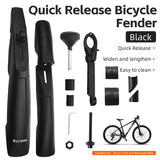 WEST BIKING Bicycle Fenders 26/27.5/ 29 inch Mountain Bike Front Rear Tire Bike Mudguard Lengthen Wheel MTB Quick Release Fender Beargoods