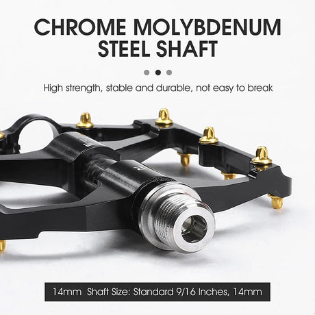 WEST BIKING Bike Pedals MTB Flat Bicycle Pedals 9/16'' Lightweight Road Bike Pedals Carbon Fiber Sealed Bearing Platform Pedals Beargoods