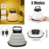 IP68 Portable Lantern Collapsible Camping Light Solar Tent Lighting Outdoor USB Rechargeable Light Waterproof LED Fishing Lamp Beargoods