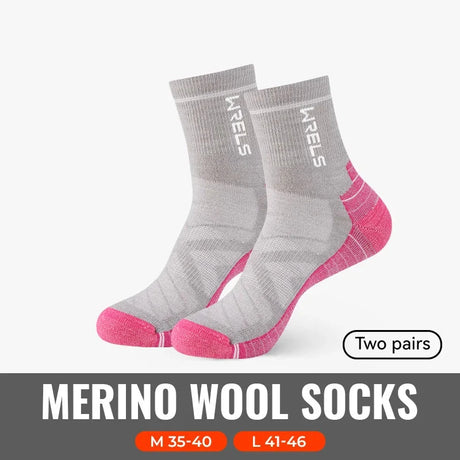 WRELS 1/2/3pairs Merino Wool Socks Thermal Warm Winter High Elastic Thick Hiking Socks Moisture Absorption Wool Sports Socks Beargoods