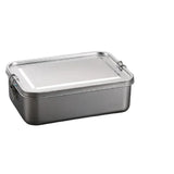 Stainless Steel Bento Box Metal Lunch Box Food Storage Containers with Lockable Clips Lunch Snack Boxes for Work,School Beargoods