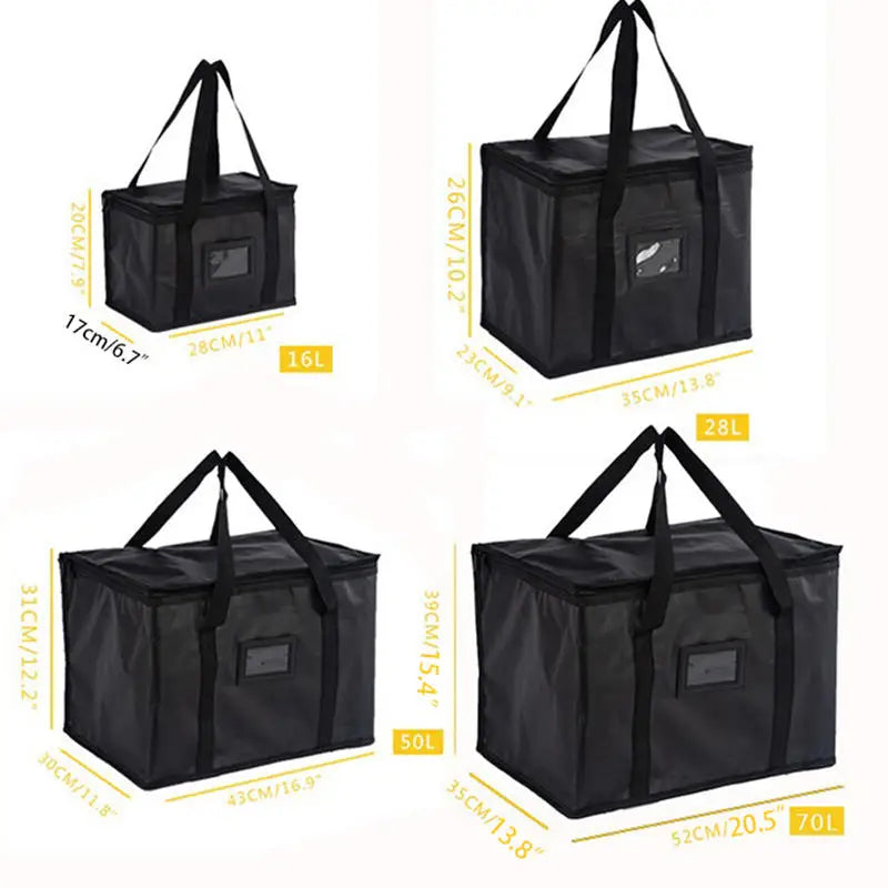 70L Insulated Thermal Cooler Bag Insulation To Keep Cold Large Capacity Portable Lunch Bag Zip Picnic Camping Tin Foil Food Bag Beargoods
