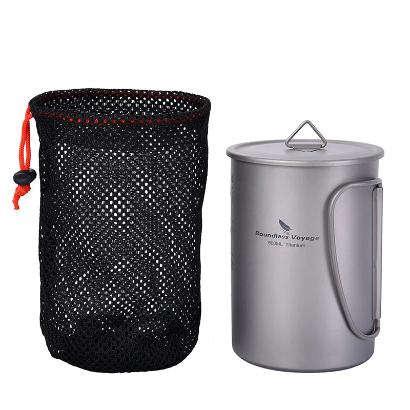 Boundless Voyage Titanium Water Bottle 1050ml Camping Canteen Cycling Sport Drinking Bottle Metal Big Capacity Leak-Proof Flask Beargoods