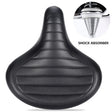 WEST BIKING MTB Spring Saddle Electric Bike Wide Comfortable Shock-Absorbing Bicycle Seat Leather Retro Brown Saddle Soft Beargoods