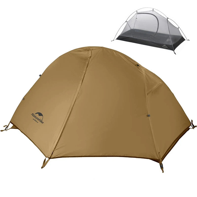 Naturehike Cycling Tent 1 Person Ultralight Backpacking Tent Double Layer Fishing Beach Tent Outdoor Travel Hiking Camping Tent Beargoods