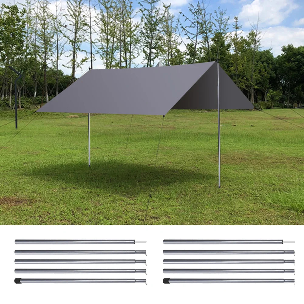 2m Telescopic Tent Poles Set of 2 Lightweight Adjustable Trekking Camping Collapsible Poles for Walking Canopy Hiking Beargoods