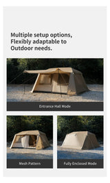 Naturehike 2026 Village 13 Lite Camping Tent 3 4 Person Automatic Tent Outdoor Park Family One Touch Tent Glamping Cabin Tents Beargoods
