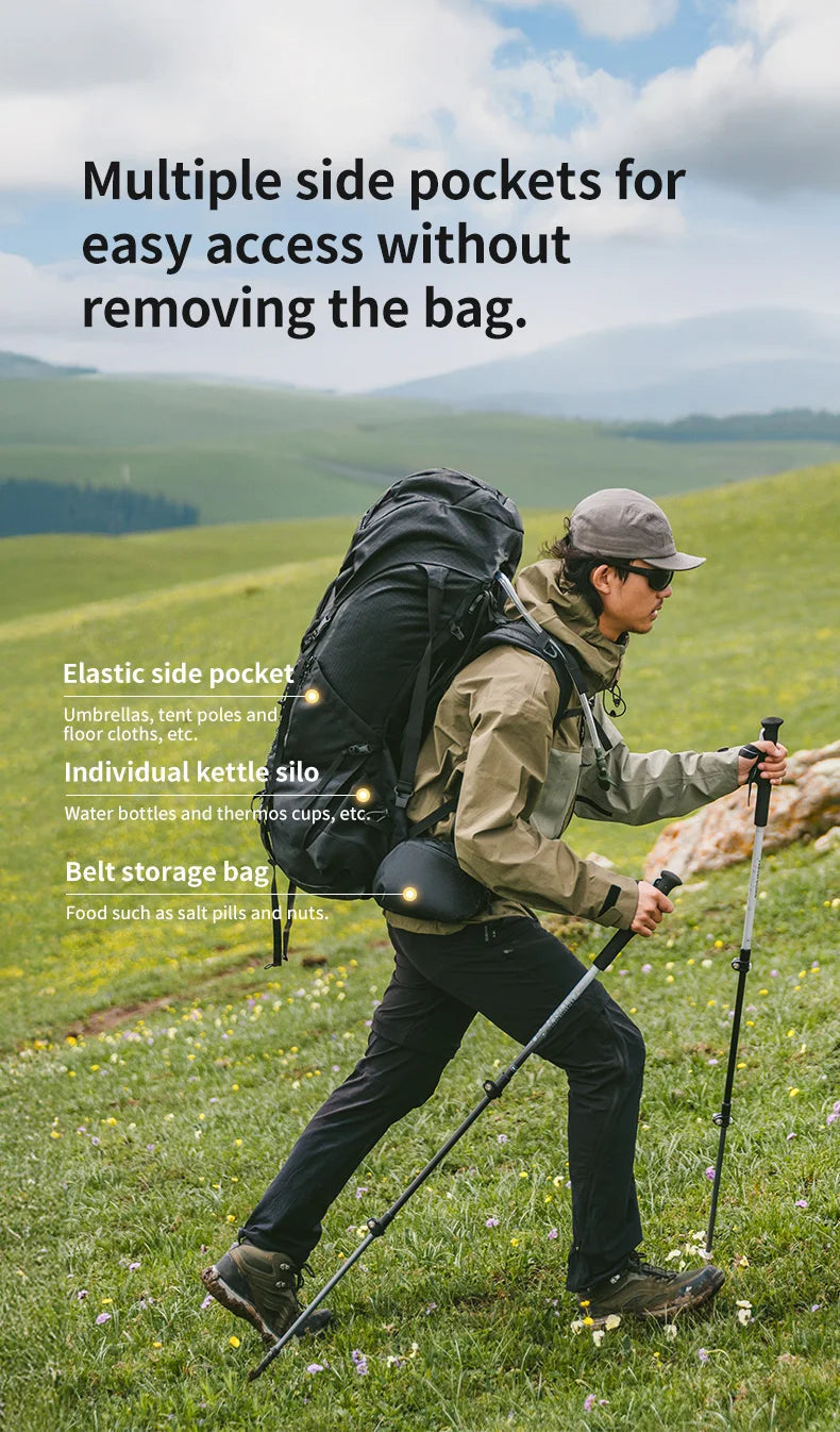 Naturehike 70L Hiking Backpack with Rain Cover Multifunctional Mountaineering Bag Outdoor Rucksack for Travel Trekking Camping Beargoods