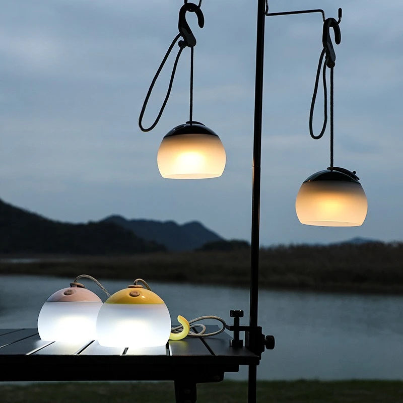 New Multifunctional Retro Camping USB Charging Led Tent Outdoor Horse Lamp Portable Light Silicone Camping Light Beargoods
