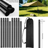2m Telescopic Tent Poles Set of 2 Lightweight Adjustable Trekking Camping Collapsible Poles for Walking Canopy Hiking Beargoods