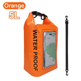 2L/5L PVC Swimming Waterproof Bag,Mobile Phone Waterproof Dry Bag for Trekking Drifting Rafting Surfing Boating Storage Bag Beargoods