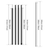 2m Telescopic Tent Poles Set of 2 Lightweight Adjustable Trekking Camping Collapsible Poles for Walking Canopy Hiking Beargoods