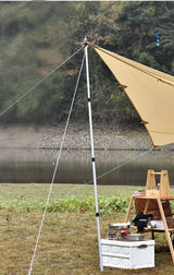 WESTTUNE 2PCS Camping Canopy Pole Aluminum Alloy Telescopic Tent Support Foldable Beach Shelter Awning Pole for Outdoor Beargoods